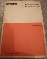 Fahr Ballenschleuder zur HD30 und HD40 Ersatzteilliste