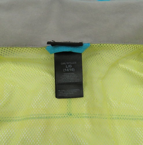 The North Face TNF Hyvent Rain Wind Blue Youth Girls Hooded Full Zip Jacket L - Picture 7 of 9