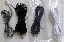 NEW Analog PHONE Fax Modem Cord Cable - White, Gray, or Black - One per bid
