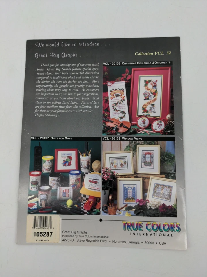 Libro De Colección Grandes Gráficos Navidad Tiradores de Campanas y Adornos Punto de Cruz Patrón Foto 2 de 4