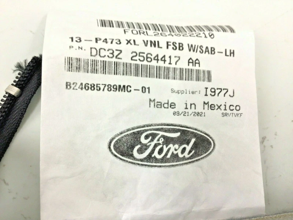 2013-2016 福特 F-250 F-350 左驾驶员座椅后盖乙烯基钢灰色全新原始设备制造商 — 第 4/4 张图片