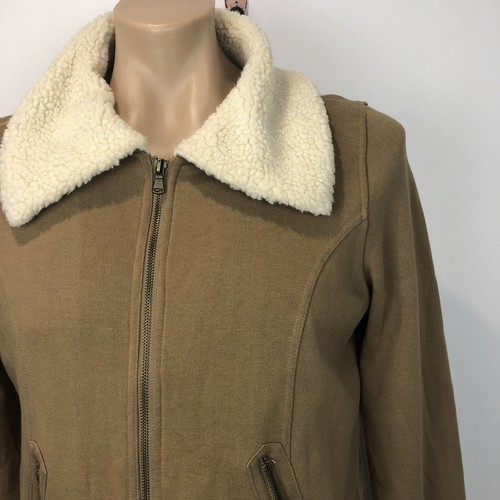 Katies Activewear Sherpa Jacket Womens L Full Zipper Free Post eBay