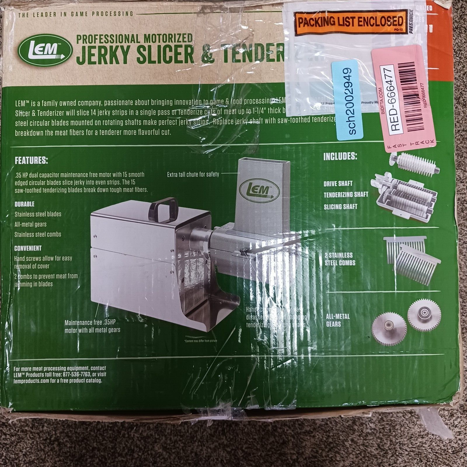 LEM Electric Slicer & Tenderizer 602TJ Not Complete Not Tested Parts or