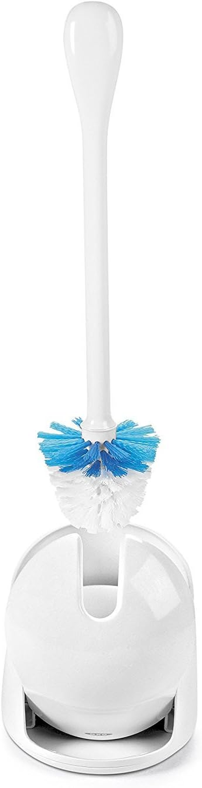 OXO Good Grips Compact Toilet Brush & Canister, White, 6