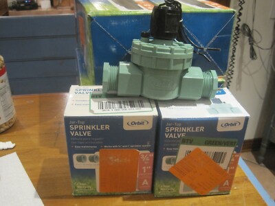 2 X Orbit 3/4 in. or 1 in. Green Jar Top Valve Garden Center Watering Sprinkler