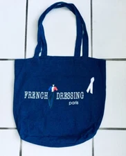 Large Cotton Reusable Shopping Tote Bag 16" X 14", French Dressing logo