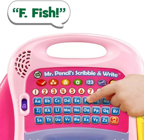 LeapFrog Mr. Pencil's Scribble and Write Toddler Preschool Learning Toy, Pink - Picture 3 of 8