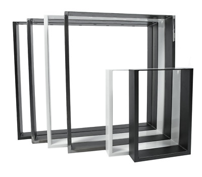 2x Tischkufen Tischgestell Tischbeine Tischkufen Tischuntergestell schwarz Stahl