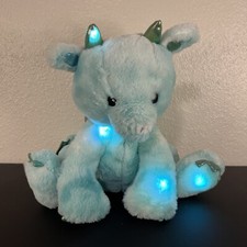 FAO Schwarz Glow Brights Toy Plush LED with Sound Dragon 14" Stuffed Animal