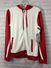 NEW Asics Women  s Lani Zip-Up Jacket W/ Hood Size Small Red White