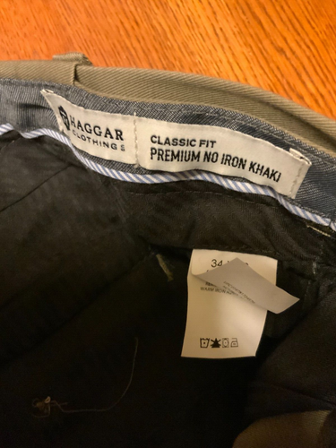 Haggar Men's Premium No Iron Khaki Pants, Style# HC10897, Size 34W x 32L, Toast - Picture 10 of 12