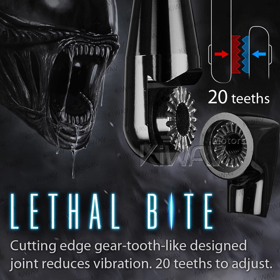 Espejos retrovisores laterales Venom dobles negros 10 mm y 5/16" para Triumph Tiger 1200 Explorer Foto 3 de 4