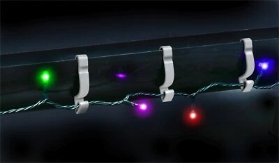 XMAS HAUS Large Gutter Hooks Clips for Hanging Outdoor Christmas Lighting Decoration light