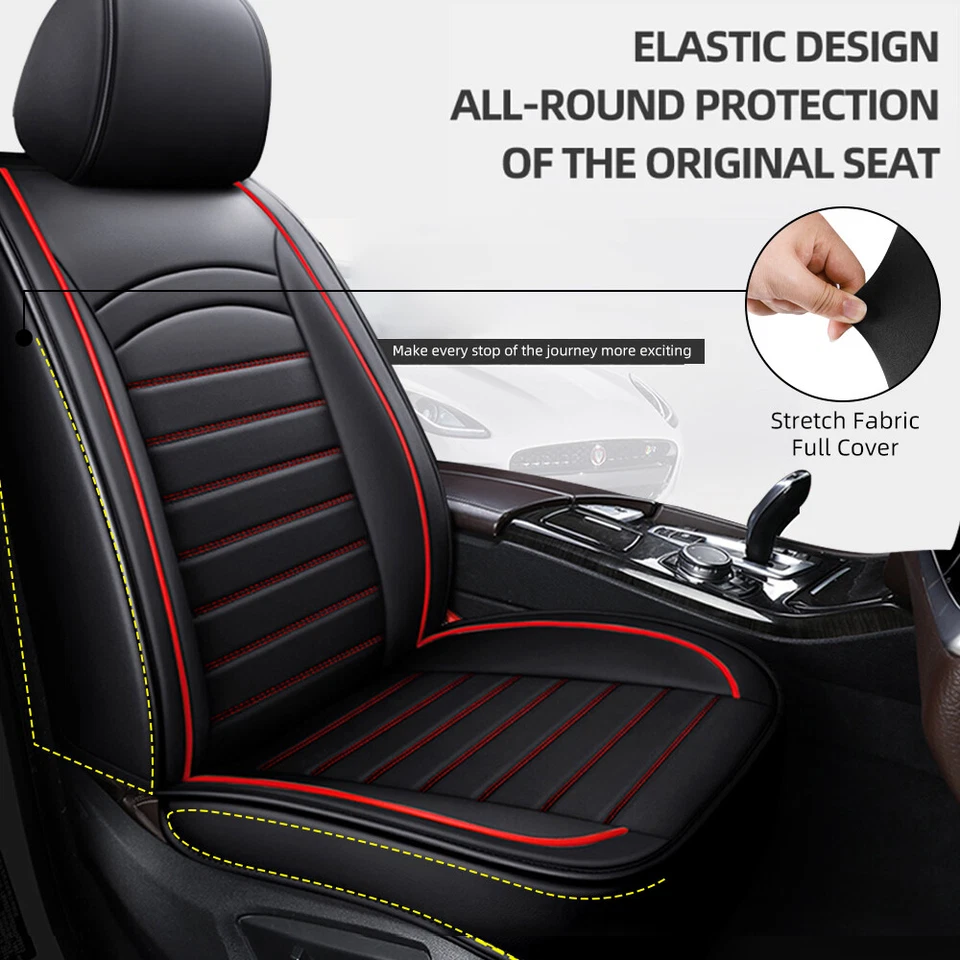 PU Leather Seat Covers Full Set Front Rear Cushion Accessorie For MG ZA ZS ZT ZR - image 2 of 4