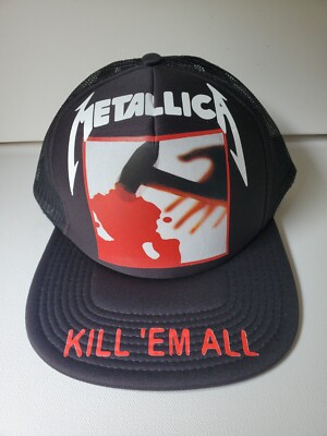 Metal Head Black Death Thrash  Colors Red Kill Em All  Trucker  Snapback Adjust