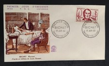 Enveloppe Premier Jour Timbre Xavier Bichat Oblitéré Thoirette N° 1211 FDC 1959