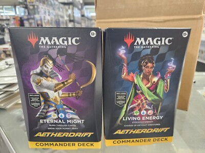 1 SET AETHERDRIFT COMMANDER DECKS LIVING ENERGY &   ETERNAL MIGHT NEW MAGIC MTG