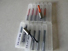 13 pc. line boring bit 1/4", 57mm long, 10mm shank, 7 RH and 6LH