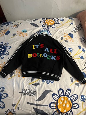 Supreme Jamie Reid It's All Bollocks Varsity Jacket Black | eBay UK