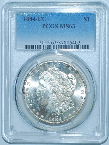 1884 CC PCGS MS63 VAM-2 Doubled 18 Carson City Morgan Silver Dollar