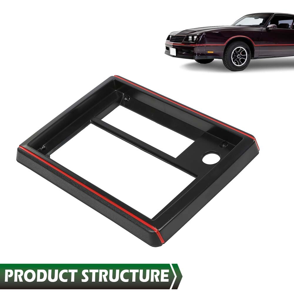 1985 El Camino Interior G-PLUS Radio Face Plate For El Camino/Monte Carlo SS (1981-1988) - Black With Red Trim Head-up Display