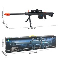 42" Barrett Toy Sniper Rifle w/ Lights Sound Vibration Strap Battery Included