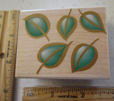 FIVE BOLD LEAVES MW RUBBER STAMP-HERO ARTS