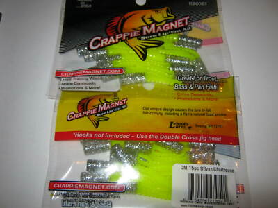 Leland Lures Crappie Magnets 2 packs 30 pc total  silver/chart