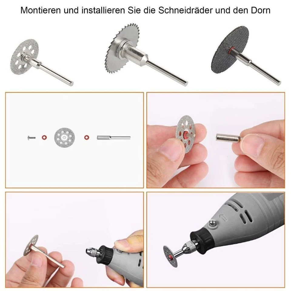 64 Stk Sägeblatt Set Kreissägeblatt Mini Scheibe Für-Dremel Zubehoer Für Holz DE - Bild 4 von 4