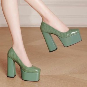 block high heels pumps