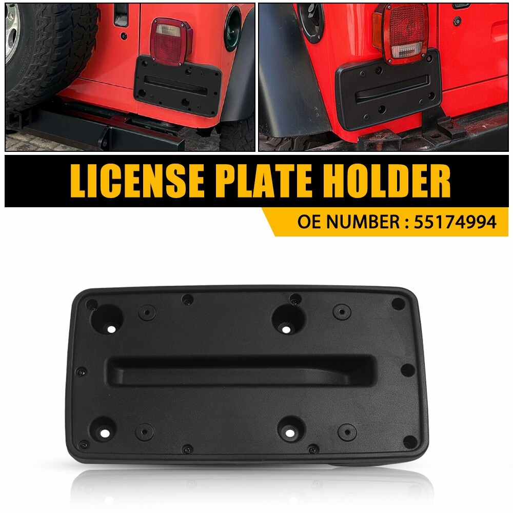 Jeep Wrangler TJ 1997-2006 Front Bumper License Plate Mounting Bracket