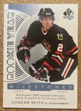 2017-18 UD SP Authentic Rookie Year Milestones Duncan Keith  #RYM-DC