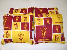 4 CORNHOLE BEAN BAG CORN HOLE ARIZONA STATE SUNDEVILS TAILGATE TOSS GAME