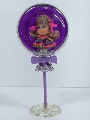 Vintage Liddle Kiddles Mattel Lolli Grape Sweet Treat Lollipops Doll Star Stand