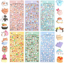 600 Mini Puffy Stickers - Cute Tiny Small Kawaii 3D Puff Sticker for Kids,Girls