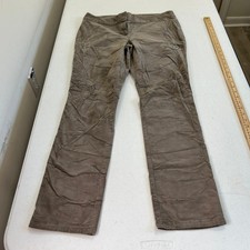 Ann Taylor LOFT Zoe Corduroy Pants Womens 10 Taupe Brown Straight Leg Flat Front