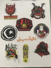 9 Skateboard Stickers-Spitfire,Hellraisers,Santa Cruz,Natas , RipNdip, Alien