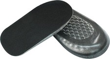 Silicone Heel Lifts, 1/2 Inch, Black, 1 Pair  Gel Height Increase Insoles, For