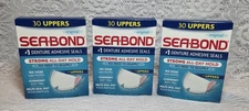Lot of 3 BOXES Sea Bond "Original" Upper Denture Adhesive Seals 90 Day Supply