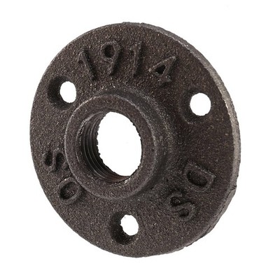1/2 Inch Black Cast Iron Pipe Fittings Floor Flange  Threaded V5B41310
