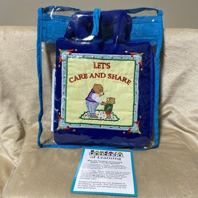 Pockets of Learning Cloth Baby/Toddler Activity Book  Let s Care And Share  Plus