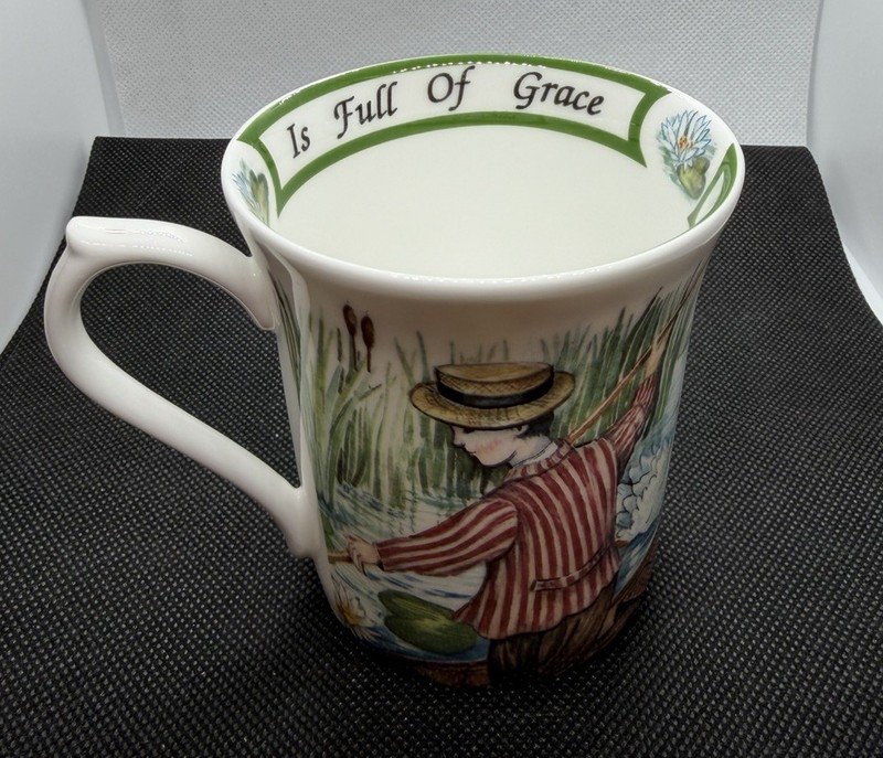 Queen's Fine Bone China Tuesday's Child Birthday Week Coffee Tea Cup Mug 8 Oz