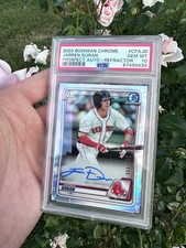 2020 Bowman Chrome 1st Prospect Auto Refractor /499 Jarren Duran PSA 10