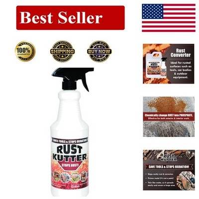 Rust Converter - Stop Rust Damage & Paint-Ready Surface, 32 Oz Included