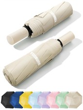 Yoobure Automatic Travel Umbrellas 38" Diameter x 12" Length, Beige-Just 1pc