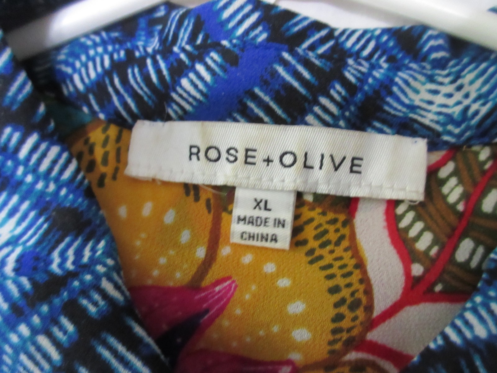 Rose + Olive Button Up, Pleated Back, Multicolore… - image 2