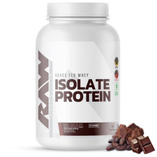 2 pack - RAW 25g Grass Fed Whey Isolate Protein Powder Dark Chocolate 4 lb Total 12.50 per gallon