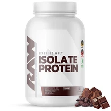 2 pack - RAW 25g Grass Fed Whey Isolate Protein Powder Dark Chocolate 4 lb Total
