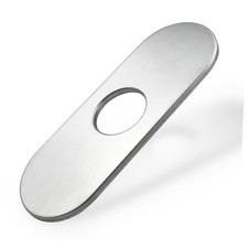 6 IN Sink Hole Cover Deck Plate, Stainless Steel Faucet Deck Plate Silver- 6IN