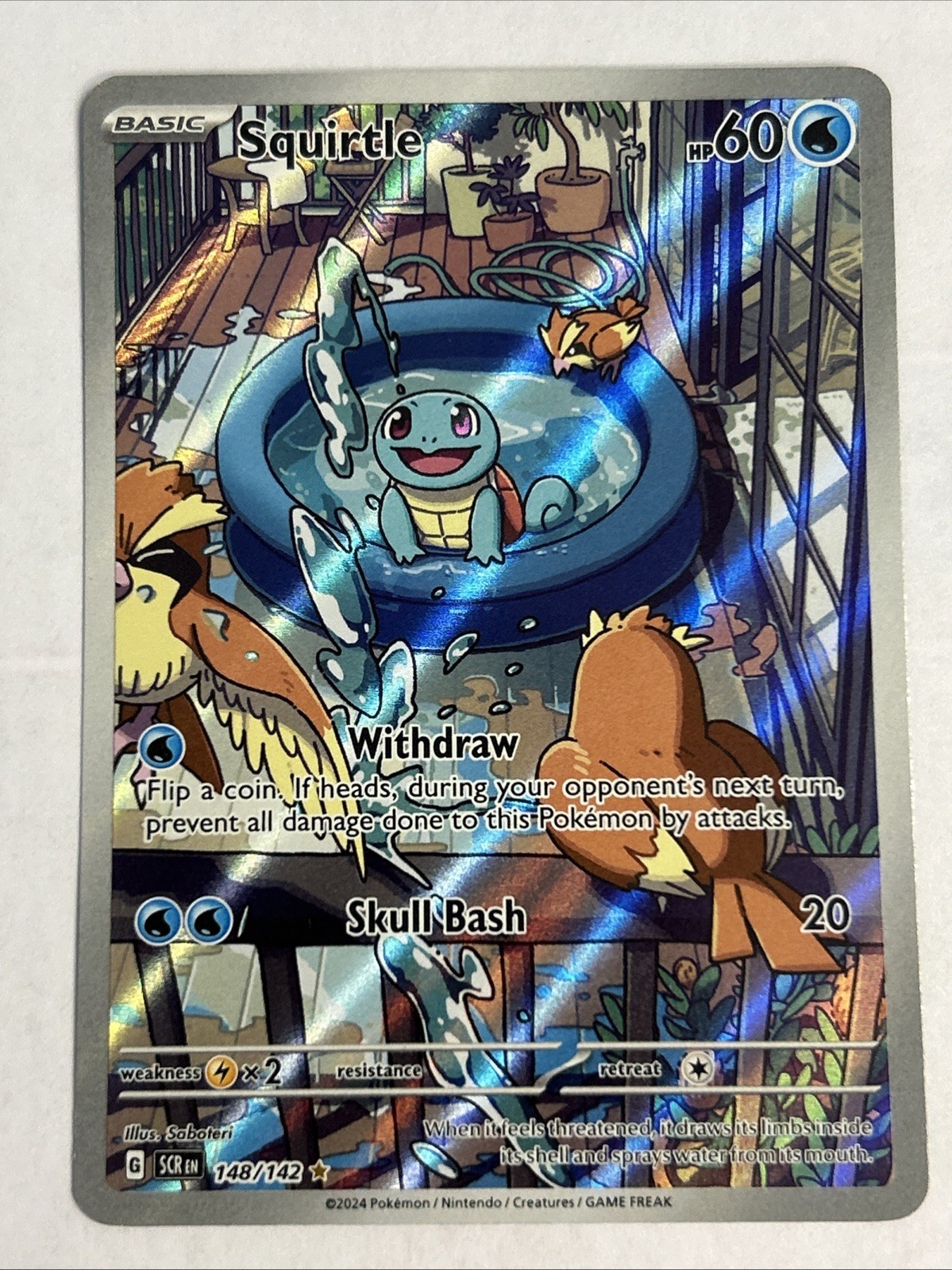 The Pokémon Company Squirtle 148/142 Sv07 Stellar Crown IR Holo English 60HP